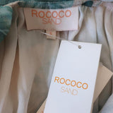 ROCOCO SAND Mini Dress Echo Leaf Print Chiffon Size Small Lace-Up Sleeveless NEW available at CelebrityOwned.com img_6