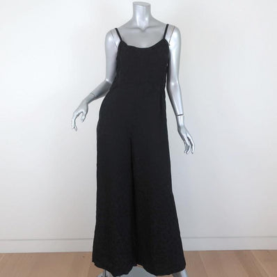 Rachel Comey Jammy Jumpsuit Black Satin Jacquard Size 2 NEW available at CelebrityOwned.com img_1