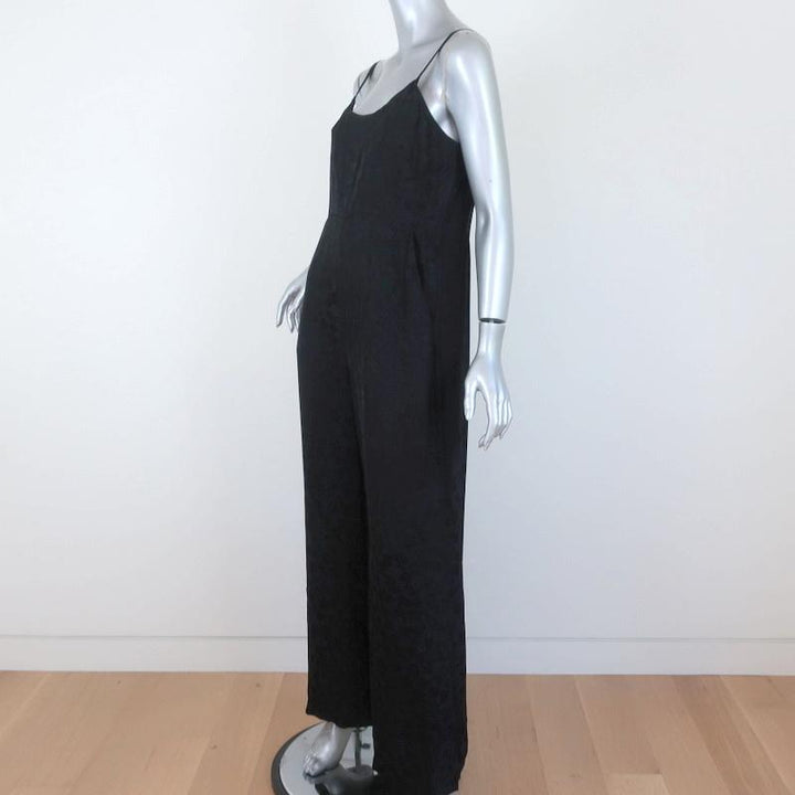 Rachel Comey Jammy Jumpsuit Black Satin Jacquard Size 2 NEW available at CelebrityOwned.com img_2