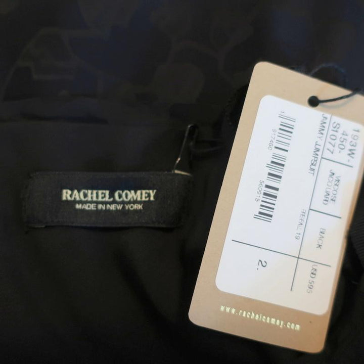 Rachel Comey Jammy Jumpsuit Black Satin Jacquard Size 2 NEW available at CelebrityOwned.com img_7