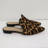 Rachel Zoe Mules Natalie Leopard Print Pony Hair Size 8 Pointed Toe Flats available at CelebrityOwned.com img_2