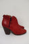 Rag & Bone Ankle Boots Margot Red Leather Size 37 Double Zip Booties