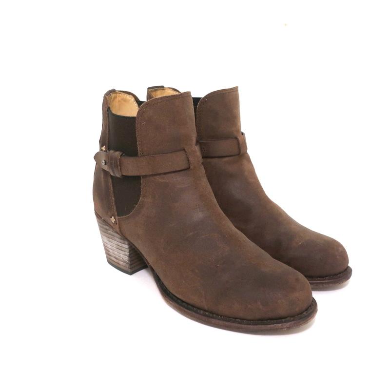 Rag & Bone Durham Chelsea Boots Brown Suede Size 38 Mid-Heel Ankle Boots available at CelebrityOwned.com img_1