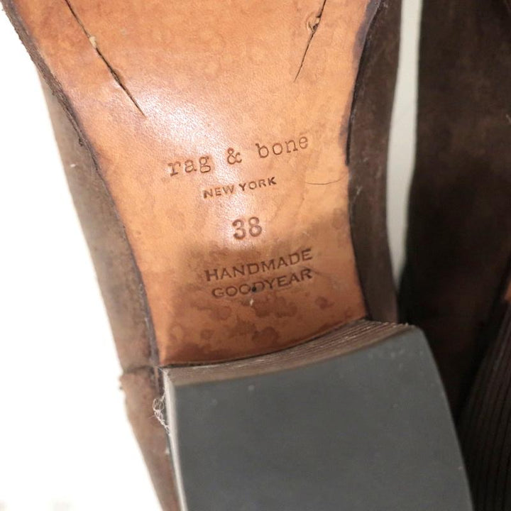 Rag &amp; Bone Durham Chelsea Boots Brown Suede Size 38 Mid-Heel Ankle Boots available at CelebrityOwned.com img_12