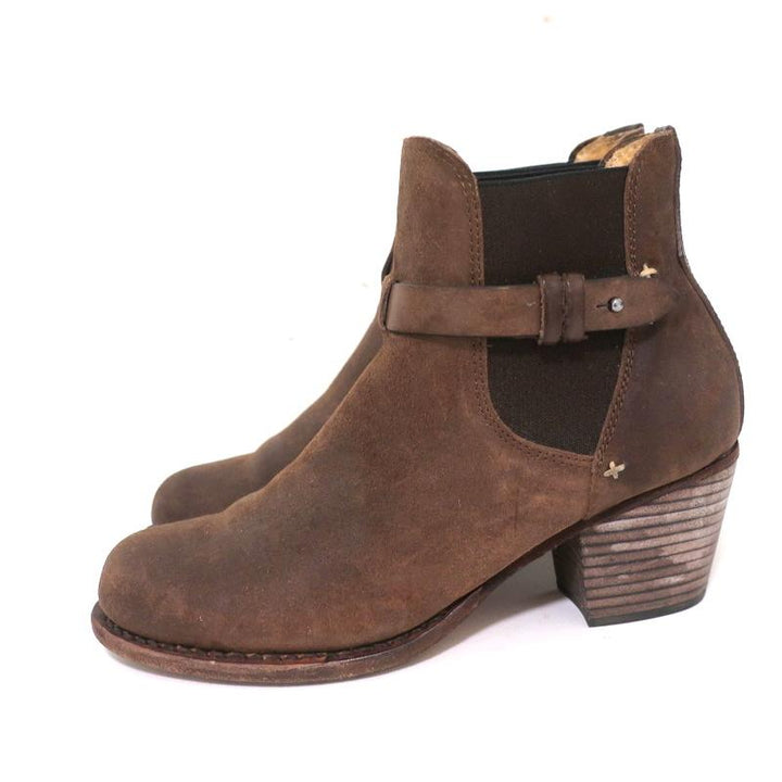 Rag &amp; Bone Durham Chelsea Boots Brown Suede Size 38 Mid-Heel Ankle Boots available at CelebrityOwned.com img_6