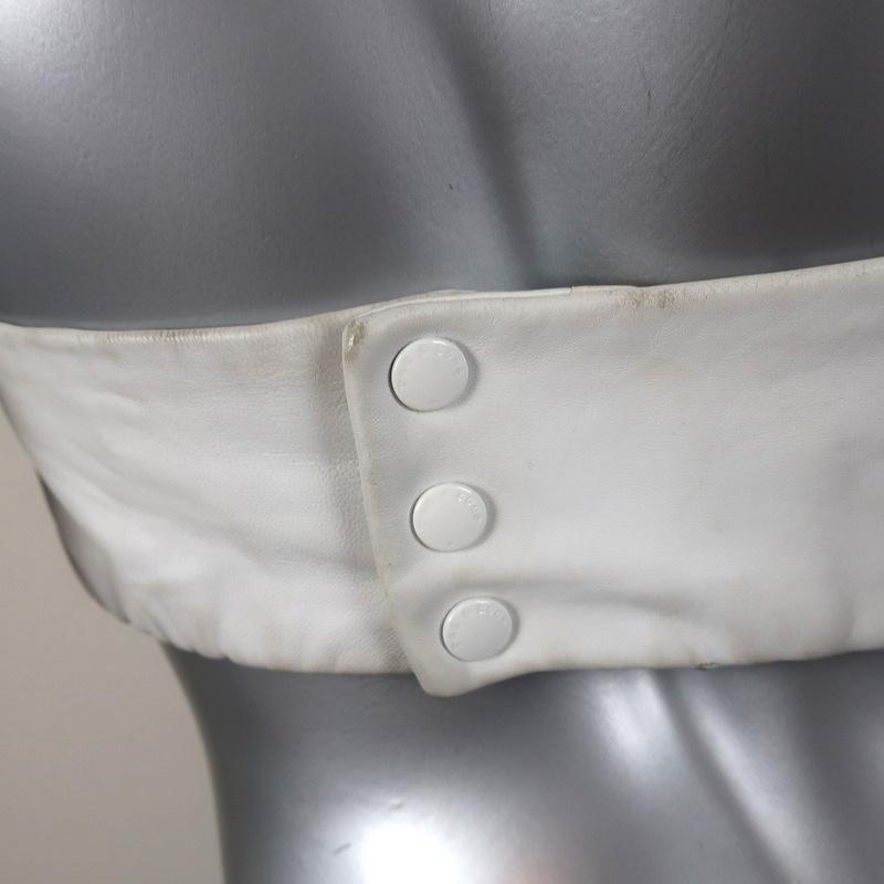Rag &amp; Bone Halter Crop Top Daytona White Leather Size Extra Small available at CelebrityOwned.com img_7