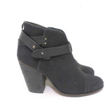 Rag & Bone Harrow Ankle Boots Black Canvas Size 39 High Heel Booties available at CelebrityOwned.com img_3