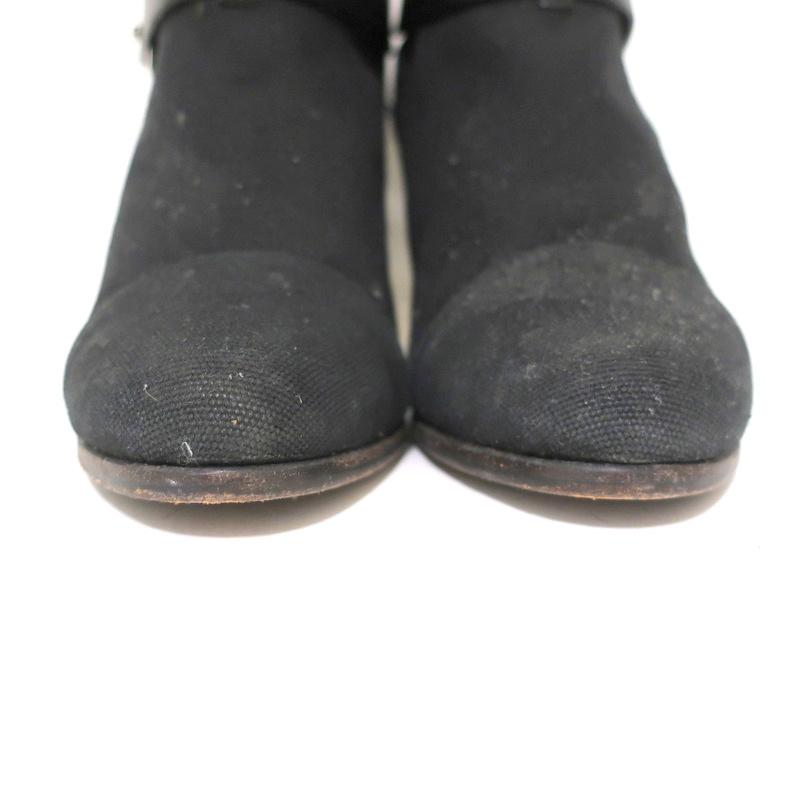 Rag &amp; Bone Harrow Ankle Boots Black Canvas Size 39 High Heel Booties available at CelebrityOwned.com img_5