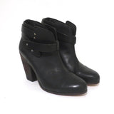 Rag & Bone Harrow Ankle Boots Black Leather Size 37.5 Ankle Strap Booties available at CelebrityOwned.com img_1