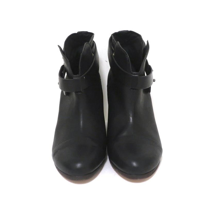 Rag &amp; Bone Harrow Ankle Boots Black Leather Size 37.5 Ankle Strap Booties available at CelebrityOwned.com img_4
