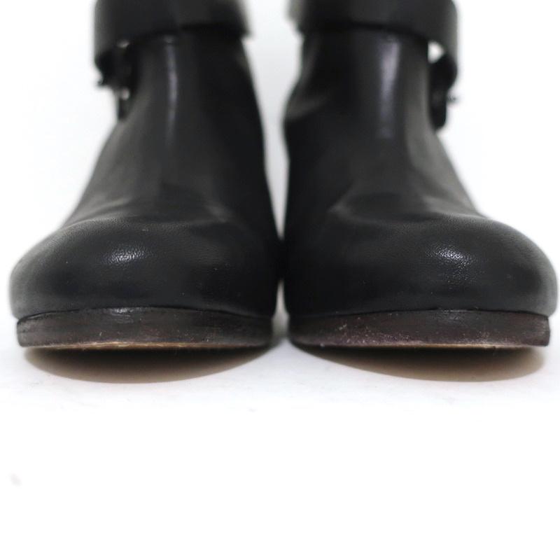 Rag &amp; Bone Harrow Ankle Boots Black Leather Size 37.5 Ankle Strap Booties available at CelebrityOwned.com img_5