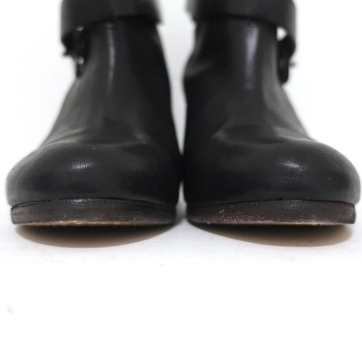 Rag &amp; Bone Harrow Ankle Boots Black Leather Size 37.5 Ankle Strap Booties available at CelebrityOwned.com img_5