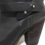Rag & Bone Harrow Ankle Boots Black Leather Size 37.5 Ankle Strap Booties available at CelebrityOwned.com img_7