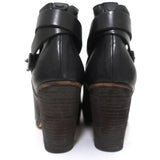 Rag & Bone Harrow Ankle Boots Black Leather Size 37.5 Ankle Strap Booties available at CelebrityOwned.com img_9