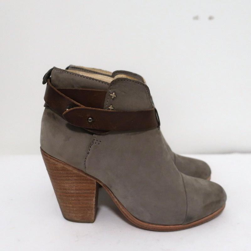 Rag &amp; Bone Harrow Ankle Boots Gray Suede &amp; Brown Leather Size 35 available at CelebrityOwned.com img_2