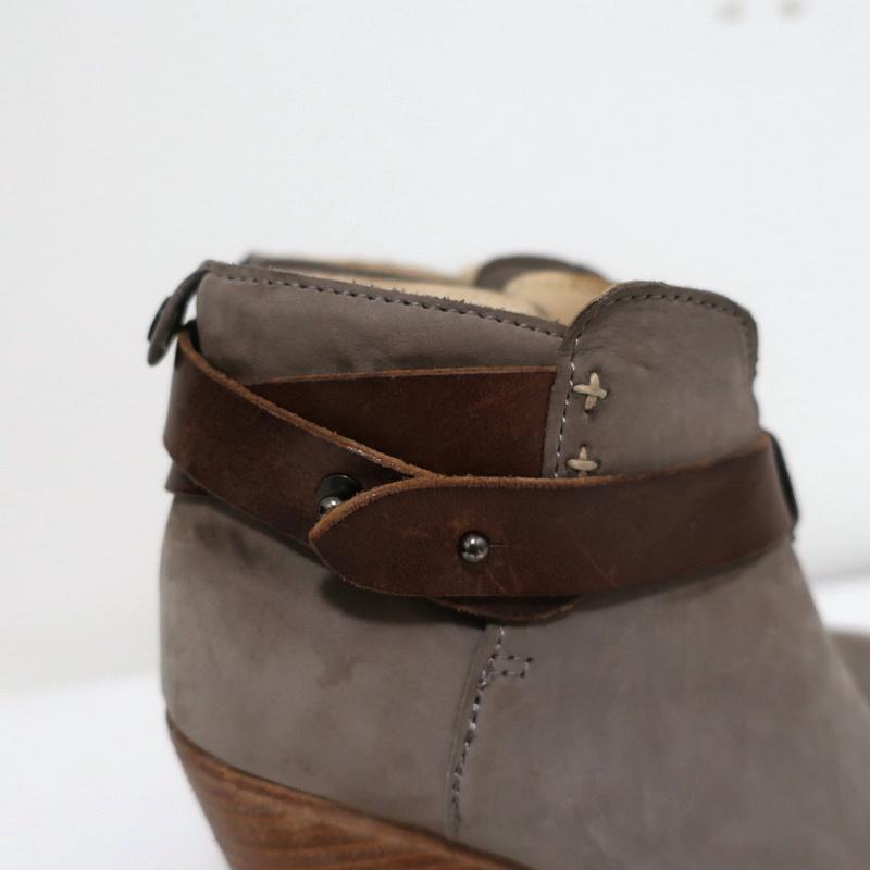 Rag &amp; Bone Harrow Ankle Boots Gray Suede &amp; Brown Leather Size 35 available at CelebrityOwned.com img_3