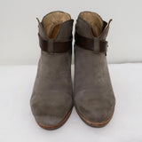 Rag & Bone Harrow Ankle Boots Gray Suede & Brown Leather Size 35 available at CelebrityOwned.com img_4
