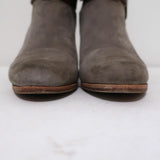 Rag & Bone Harrow Ankle Boots Gray Suede & Brown Leather Size 35 available at CelebrityOwned.com img_5