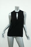 Rag & Bone Hart Choker Tank Black Rib Jersey Size Medium Sleeveless Draped Top available at CelebrityOwned.com img_1