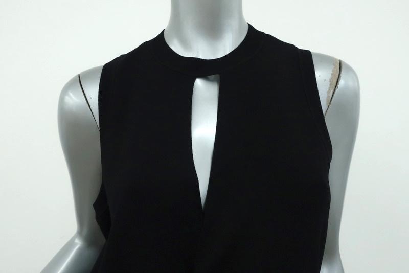 Rag &amp; Bone Hart Choker Tank Black Rib Jersey Size Medium Sleeveless Draped Top available at CelebrityOwned.com img_3