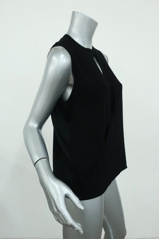 Rag &amp; Bone Hart Choker Tank Black Rib Jersey Size Medium Sleeveless Draped Top available at CelebrityOwned.com img_4