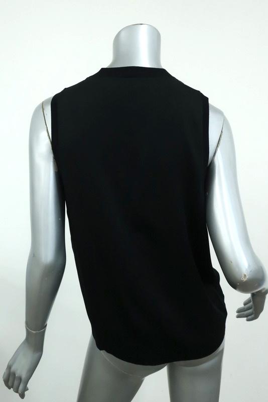 Rag &amp; Bone Hart Choker Tank Black Rib Jersey Size Medium Sleeveless Draped Top available at CelebrityOwned.com img_5