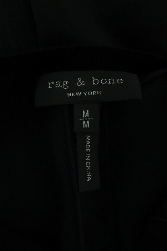 Rag &amp; Bone Hart Choker Tank Black Rib Jersey Size Medium Sleeveless Draped Top available at CelebrityOwned.com img_7