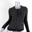 Rag & Bone Jacket Paula Black Leather-Trim Ribbed Knit Size Extra Small