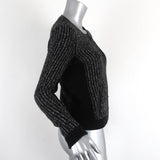 Rag & Bone Jacket Paula Black Leather-Trim Ribbed Knit Size Extra Small available at CelebrityOwned.com img_4