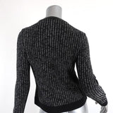 Rag & Bone Jacket Paula Black Leather-Trim Ribbed Knit Size Extra Small available at CelebrityOwned.com img_5