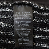 Rag & Bone Jacket Paula Black Leather-Trim Ribbed Knit Size Extra Small available at CelebrityOwned.com img_7