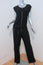 Rag & Bone Jumpsuit Mareth Black Crepe Size 2 Cap Sleeve Zip-Front