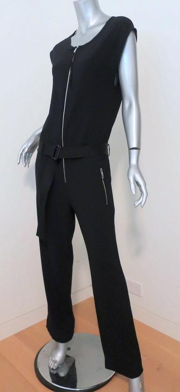 Rag &amp; Bone Jumpsuit Mareth Black Crepe Size 2 Cap Sleeve Zip-Front available at CelebrityOwned.com img_2