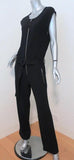 Rag & Bone Jumpsuit Mareth Black Crepe Size 2 Cap Sleeve Zip-Front available at CelebrityOwned.com img_2