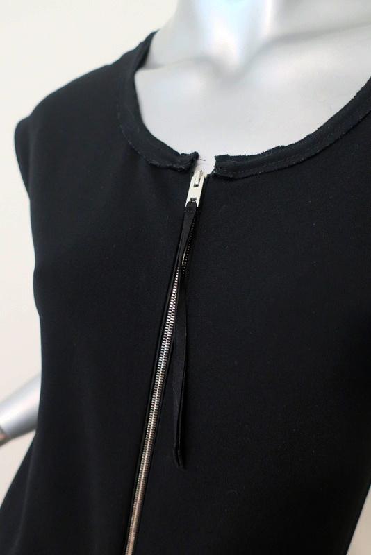 Rag &amp; Bone Jumpsuit Mareth Black Crepe Size 2 Cap Sleeve Zip-Front available at CelebrityOwned.com img_3