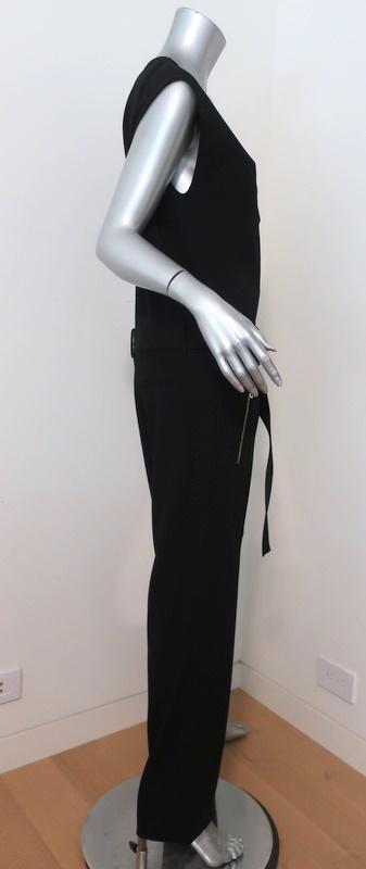 Rag &amp; Bone Jumpsuit Mareth Black Crepe Size 2 Cap Sleeve Zip-Front available at CelebrityOwned.com img_4