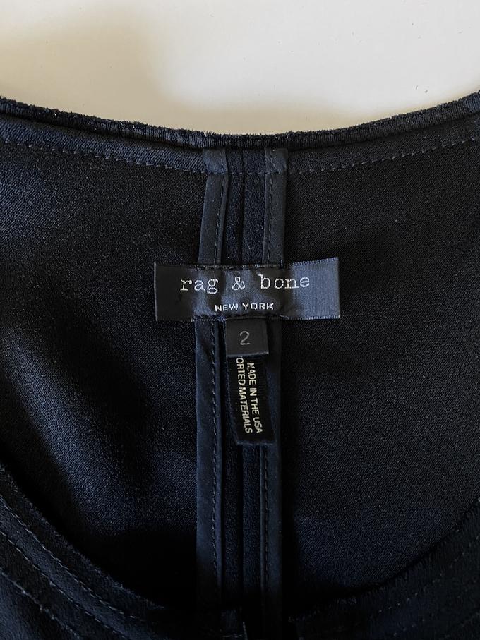 Rag &amp; Bone Jumpsuit Mareth Black Crepe Size 2 Cap Sleeve Zip-Front available at CelebrityOwned.com img_7