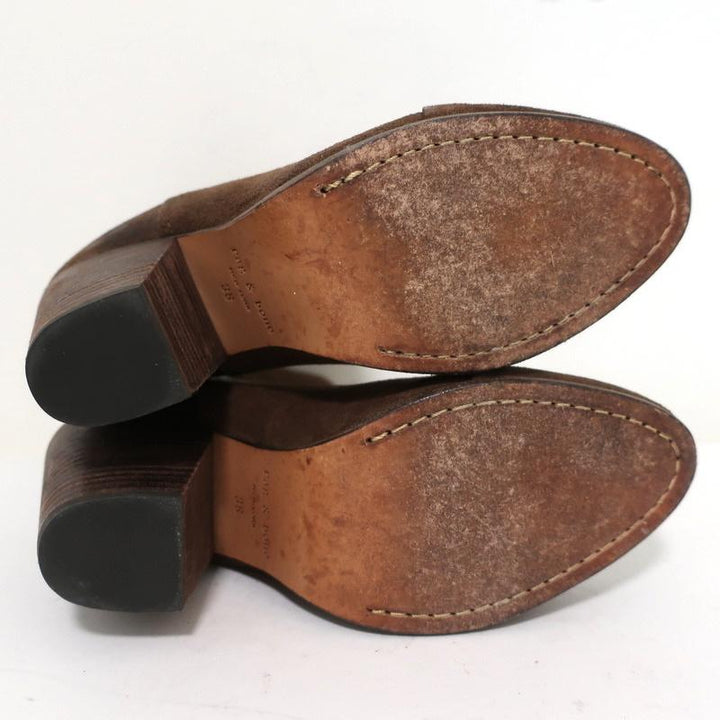 Rag &amp; Bone Kinsey Ankle Boots Brown Suede &amp; Leather Size 38 High Heel available at CelebrityOwned.com img_12