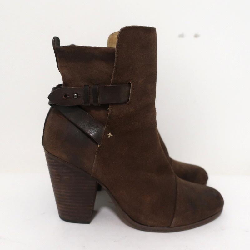 Rag &amp; Bone Kinsey Ankle Boots Brown Suede &amp; Leather Size 38 High Heel available at CelebrityOwned.com img_2