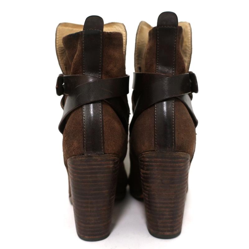 Rag &amp; Bone Kinsey Ankle Boots Brown Suede &amp; Leather Size 38 High Heel available at CelebrityOwned.com img_8