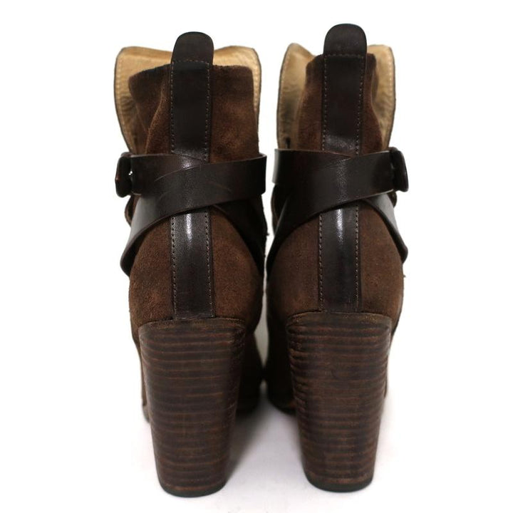 Rag &amp; Bone Kinsey Ankle Boots Brown Suede &amp; Leather Size 38 High Heel available at CelebrityOwned.com img_8