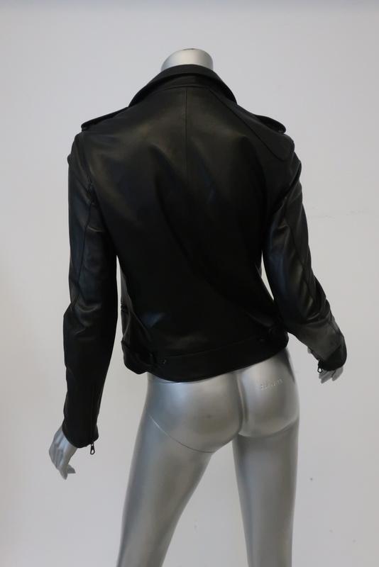 Rag &amp; Bone Leather Moto Jacket Black Size 2 Biker Jacket available at CelebrityOwned.com img_4