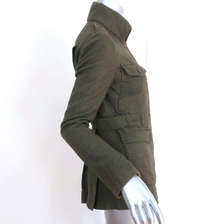 Rag &amp; Bone Military Jacket Leigh Olive Cotton Size 2 available at CelebrityOwned.com img_3