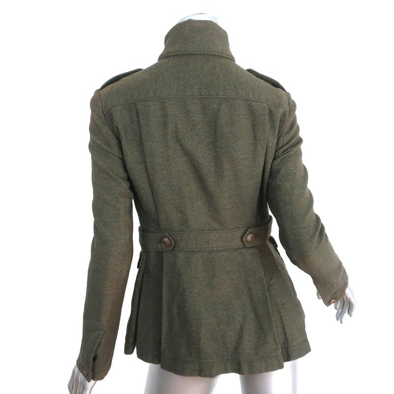 Rag &amp; Bone Military Jacket Leigh Olive Cotton Size 2 available at CelebrityOwned.com img_4
