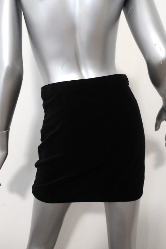 Rag &amp; Bone Mini Skirt Racer Black Velvet Size 2 NEW available at CelebrityOwned.com img_5
