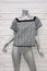 Rag & Bone Off-Shoulder Top Flavia White/Black Cotton Eyelet Size Extra Small