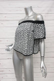 Rag & Bone Off-Shoulder Top Flavia White/Black Cotton Eyelet Size Extra Small available at CelebrityOwned.com img_2