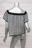 Rag & Bone Off-Shoulder Top Flavia White/Black Cotton Eyelet Size Extra Small available at CelebrityOwned.com img_4