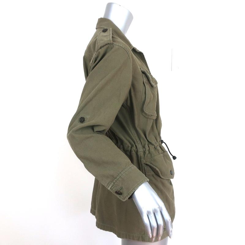 Rag &amp; Bone Ohara Utility Jacket Olive Cotton-Blend Size 2 available at CelebrityOwned.com img_4