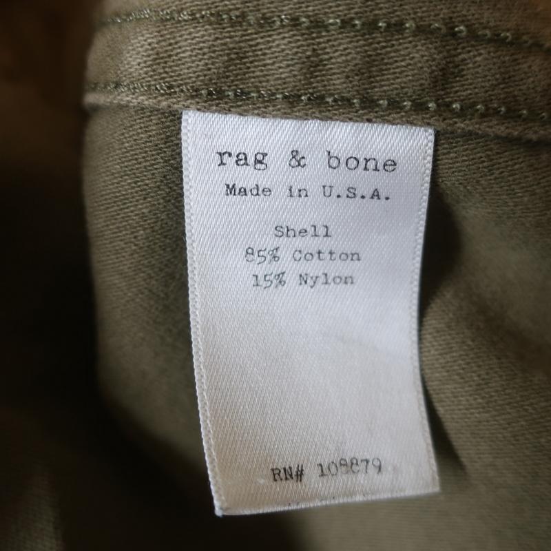 Rag &amp; Bone Ohara Utility Jacket Olive Cotton-Blend Size 2 available at CelebrityOwned.com img_7
